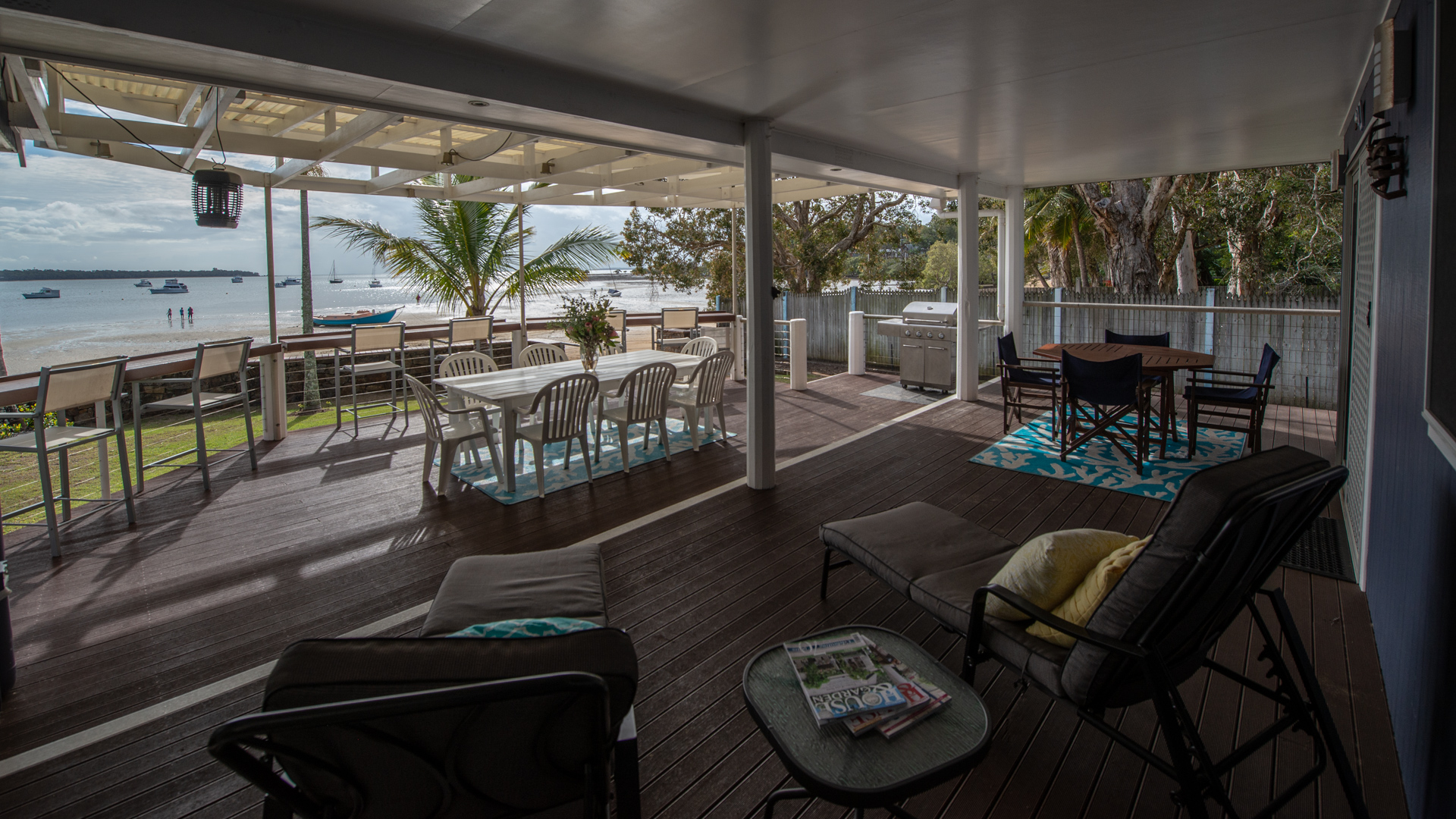 Expansive view to beach from deck